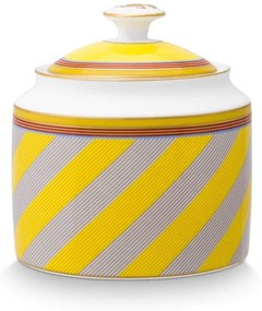 Zaharniță porțelan, Pip Studio, Stripes Yellow, 550ml, colecția Pip Chique