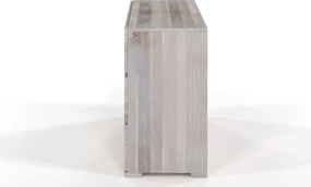 Comodă lemn masiv TerraCraft Stejar 2+2 Sertare, 120 × 45 × 81 cm - Bleached oil