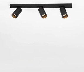 Plafoniera cu 3 spoturi GU10 ZELOS negru