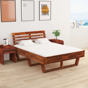 Cadru de pat, 140x200 cm, lemn masiv de acacia 140 x 200 cm