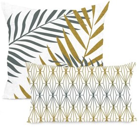 Set 2 fețe de pernă din bumbac Blanc Foliage