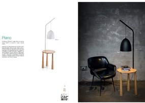 Lampadar cu suport din lemn, masuta cu 3 picioare PIANO PT1 BIANCO 138282