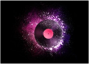 Tablou - Disc de vinil roz-violet (70x50 cm)