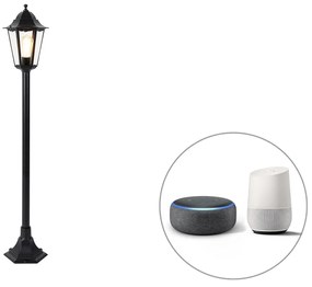Lampă de exterior inteligentă de podea neagră 125 cm cu WiFi ST64 - New Orleans