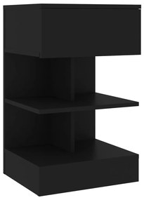 Noptiere, 2 buc., negru, 40x35x65 cm 2, Negru