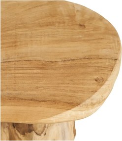 Măsuță auxiliară rotundă din lemn de tec ø 40 cm Palena – House Nordic