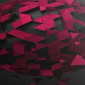 Tablou cu abstracție 3D (cu ceas) (90x30 cm)
