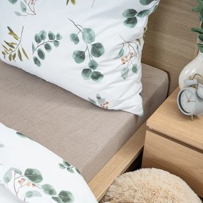 Cearșaf pat 4Home, din bumbac, gri, 180 x 200 cm, 180 x 200 cm