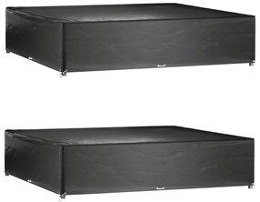 vidaXL Huse mobilier grădină, 2 buc, 16 ocheți, 240x240x55 cm, pătrat