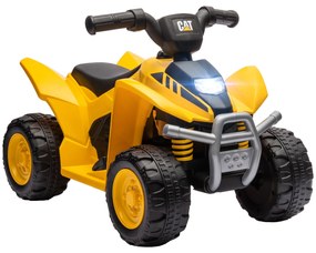 AIYAPLAY ATV pentru Copii, Vehicul cu Patru Roți pentru Copii, ATV cu Claxon și Faruri cu LED, 65.5x38.5x43.5 cm, Galben | Aosom Romania