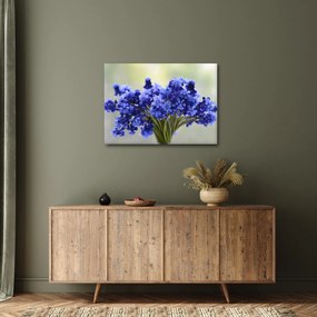 Tablou buchet cu flori albastre (70x50 cm)