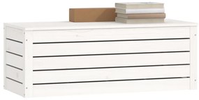 Cutie de depozitare, alb, 89x36,5x33 cm, lemn masiv de pin 1, Alb, 89 x 36.5 x 33 cm