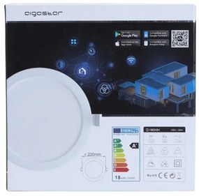 Corp de iluminat LED dimabil încastrat Aigostar 18W/230V d. 22 cm Wi-Fi