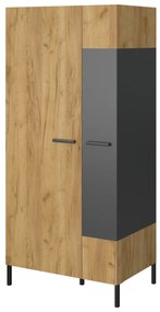 Dulap de haine Shanna (Stejar craft auriu + antracit). 1053223