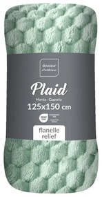 Pătură verde-deschis din microflanel 125x150 cm Mini Frosty – douceur d'intérieur