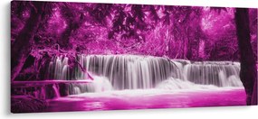 Tablou - Cascadă, violet (120x50 cm)