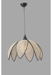 Lustră suspendată pe cablu FUME, 1xE27/40W/230V, Ø 40 cm, negru/bej