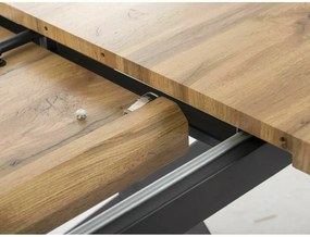 Masa extensibila Xaviero II stejar artizan/negru L160-240xl90 cm