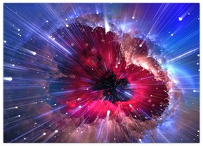 Tablou pe sticlă - Energia universului (70x50 cm)