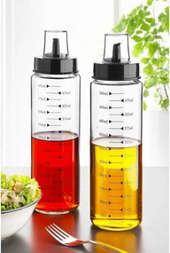 Set 2 oliviere MRT, negru/transparent, sticla, 500 ml