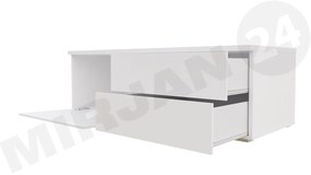 Masă TV Coral XI Double (Alb + Negru lucios ). 1058399