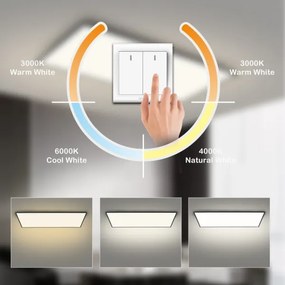 Brilagi - Plafonieră LED SLIMFRAME 80W/230V, 120x60 cm, 3000/4000/6000K, negru