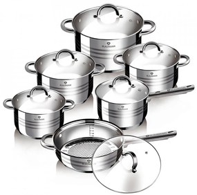Set oale si tigai otel inoxidabil (12 piese) Jumbo Gourmet Line Blaumann BL 1410