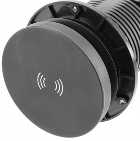 Priza incorporabila turn, 2 prize schuko, USB A+C, incarcare Wireless 10 W, lumina de veghe, cablu 1.5 m, neagra, GTV