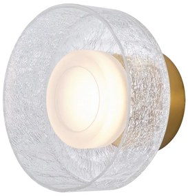 Aplică LED/8W/230V 3000K auriu/transparent