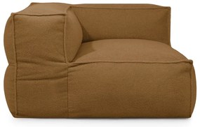 Fotoliu bean bag maro cu tapițerie din țesătură bouclé Mass Corner 125 Left – SLOWDOWN