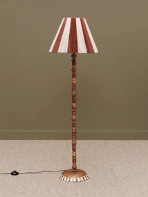 Lampadar din margele de sticla, cu abajur din bumbac, Morena