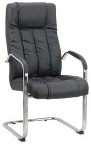 Scaun de conferinta OMAN piele ecologica, Negru