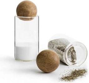 Solniță și piperniță Sagaform Oval Oak