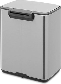 Coș de gunoi argintiu mat cu pedală din oțel 7 l Bo – Brabantia