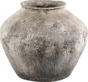 Vază decorativă tip oală, stil antic, culoare patină naturală, din polirasină, „Heritage”