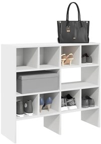 vidaXL Rafturi pantofi 2 buc stivuibile alb 89,5x30x40 cm