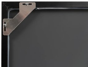 Oglinda dreptunghiulara cu rama din polistiren neagra/argintie Cliff, 56cm (L) x 36cm (W) x 1.6cm (H )