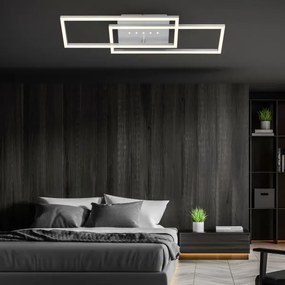 Brilo - Plafonieră LED dimabilă, 30W, 230V, 3000K, crom mat