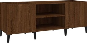 vidaXL Dulap pentru discuri stejar maro, 121x38x48 cm, lemn prelucrat