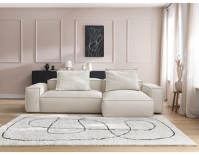 Colțar bej cu tapițerie din imitație de piele (cu colț variabil) Boheme – Bobochic Paris