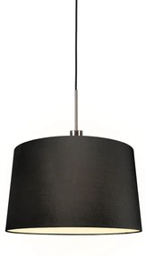 Lampă modernă cu pandantiv din oțel cu abajur 45 cm negru - Combi 1