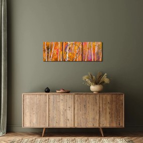 Tablou - Pădurea toamna (cu ceas) (90x30 cm)