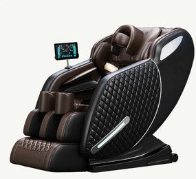 Fotoliu de masaj full body cu AI Voice, sina SL-Track si airbag 360, Negru