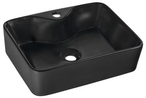 Sapho - Lavoar pentru blat BALENA 48x37 cm, negru mat
