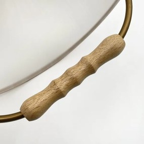 Lustră reglabilă RAMONA 1xE27/60W/230V maro/alb/stejar