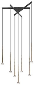 Zuma Line P0603-07C-SDB1 - Lustră LED suspendată pe cablu BOSTON 7xLED/6W/230V negru/auriu