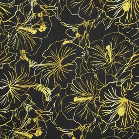 Lenjerie de pat din bumbac cu motiv floral galben 3 părți: 1ks 200x220 + 2ks 70 cmx80