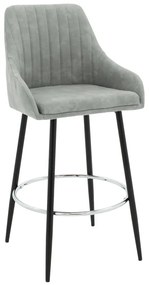 Scaun Bar Capper Textil Gri Antichizat