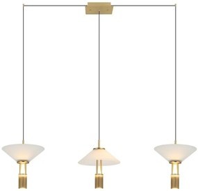 Lustra LED suspendata design modern decorativ Newy 3L aurie