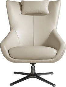 Fotoliu pivotant tapitat cu piele George